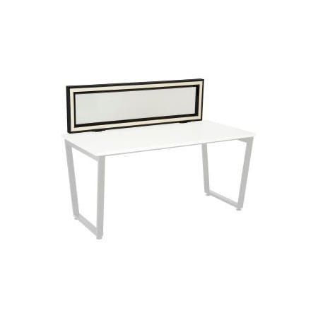 Global Equipment Interion    Universal Clamp-On Desk Partition - Frosted 695445